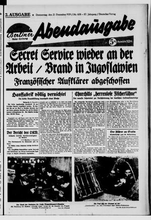 Berliner Volkszeitung vom 21.12.1939