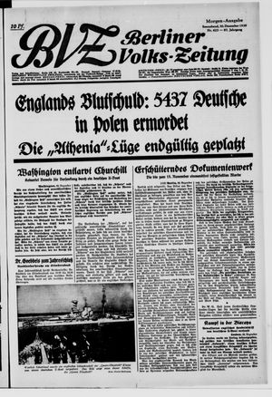 Berliner Volkszeitung vom 30.12.1939