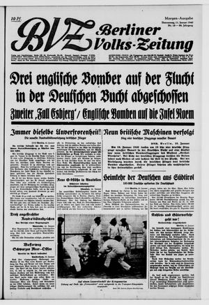 Berliner Volks-Zeitung vom 11.01.1940