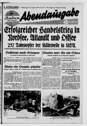 Berliner Volkszeitung vom 23.01.1940