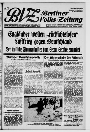 Berliner Volkszeitung vom 27.01.1940