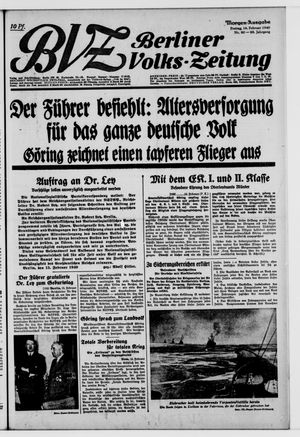 Berliner Volkszeitung vom 16.02.1940