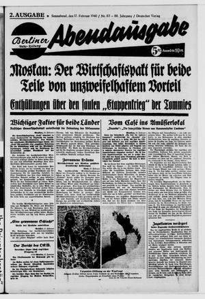 Berliner Volks-Zeitung vom 17.02.1940