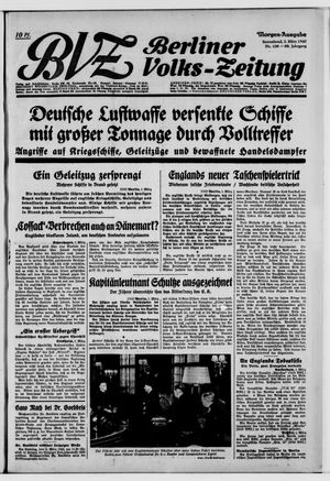 Berliner Volkszeitung vom 02.03.1940