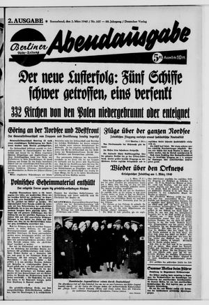 Berliner Volkszeitung vom 02.03.1940