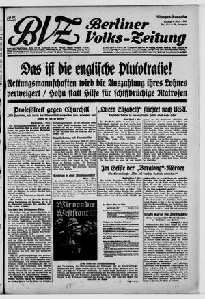 Berliner Volkszeitung vom 08.03.1940