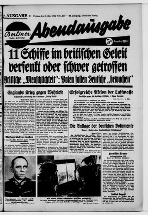 Berliner Volkszeitung vom 08.03.1940