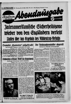 Berliner Volkszeitung vom 12.03.1940