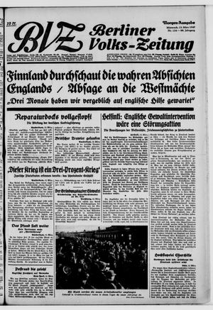 Berliner Volkszeitung vom 13.03.1940