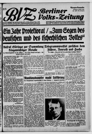 Berliner Volkszeitung vom 15.03.1940