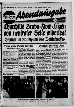 Berliner Volks-Zeitung vom 19.03.1940