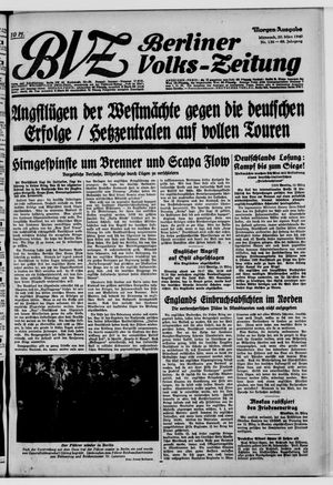 Berliner Volks-Zeitung vom 20.03.1940