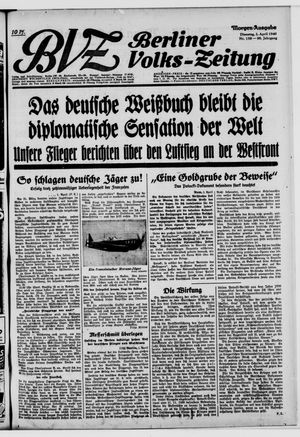 Berliner Volks-Zeitung vom 02.04.1940