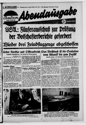 Berliner Volks-Zeitung vom 02.04.1940