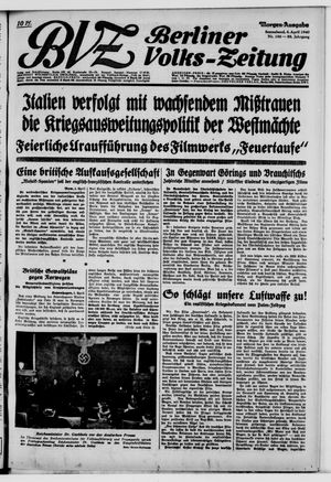 Berliner Volkszeitung vom 06.04.1940