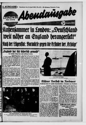 Berliner Volkszeitung vom 13.04.1940