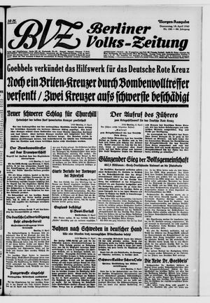 Berliner Volks-Zeitung vom 18.04.1940