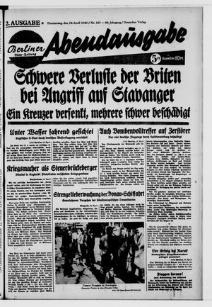 Berliner Volks-Zeitung vom 18.04.1940