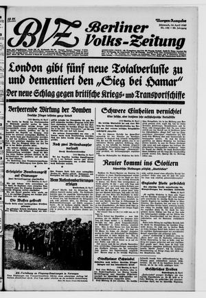 Berliner Volks-Zeitung vom 24.04.1940