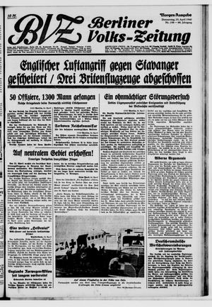 Berliner Volks-Zeitung vom 25.04.1940