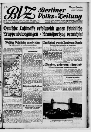 Berliner Volkszeitung vom 26.04.1940