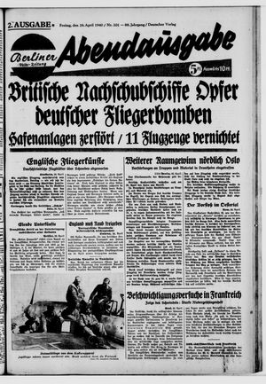 Berliner Volkszeitung vom 26.04.1940