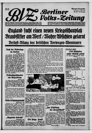 Berliner Volkszeitung vom 04.05.1940