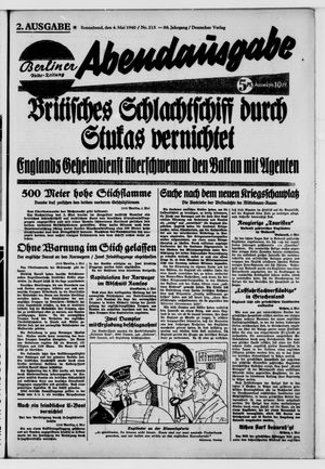 Berliner Volkszeitung vom 04.05.1940