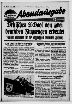 Berliner Volkszeitung vom 06.05.1940