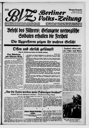 Berliner Volkszeitung vom 10.05.1940