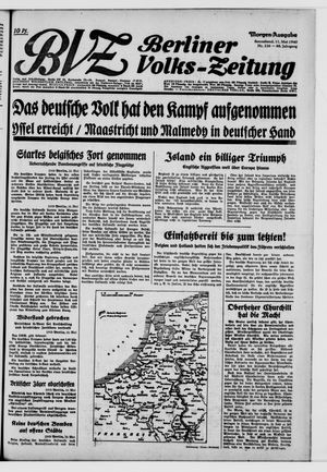 Berliner Volkszeitung vom 11.05.1940