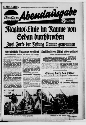 Berliner Volkszeitung vom 15.05.1940