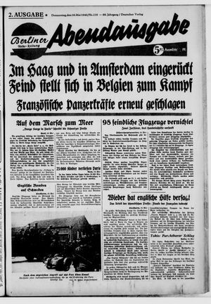 Berliner Volkszeitung vom 16.05.1940
