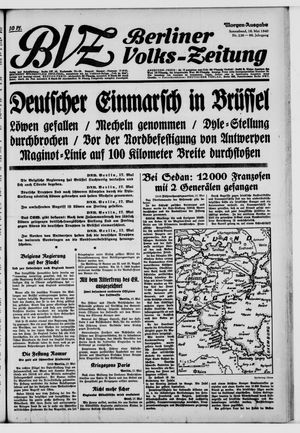 Berliner Volkszeitung vom 18.05.1940