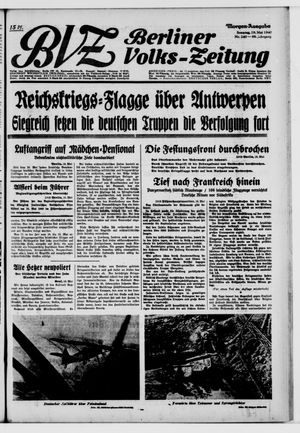 Berliner Volkszeitung vom 19.05.1940