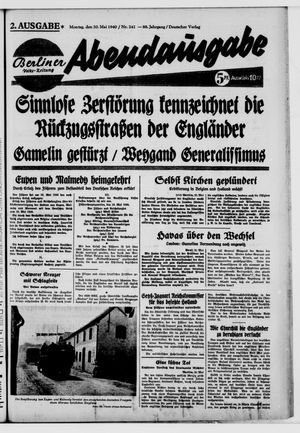Berliner Volkszeitung vom 20.05.1940