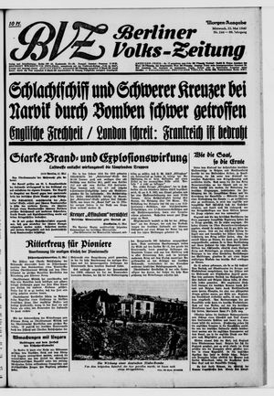Berliner Volks-Zeitung vom 22.05.1940