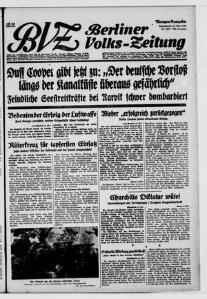 Berliner Volkszeitung vom 25.05.1940