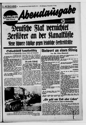 Berliner Volkszeitung vom 25.05.1940