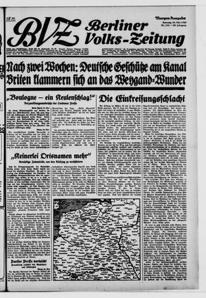 Berliner Volkszeitung vom 26.05.1940