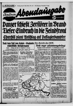 Berliner Volkszeitung vom 27.05.1940