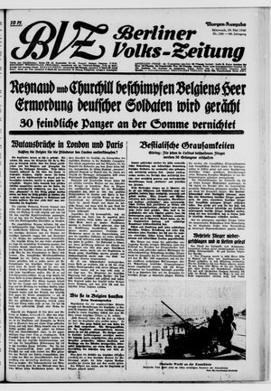 Berliner Volkszeitung vom 29.05.1940