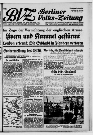 Berliner Volks-Zeitung vom 30.05.1940