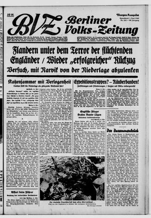 Berliner Volkszeitung vom 01.06.1940