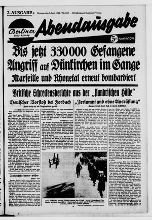 Berliner Volkszeitung vom 03.06.1940