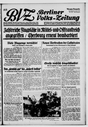 Berliner Volks-Zeitung vom 08.06.1940