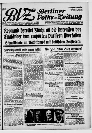 Berliner Volkszeitung vom 12.06.1940