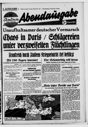 Berliner Volkszeitung vom 12.06.1940
