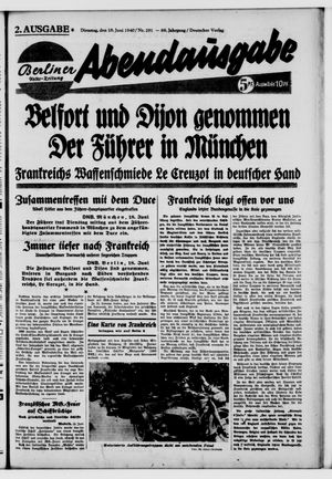 Berliner Volkszeitung vom 18.06.1940
