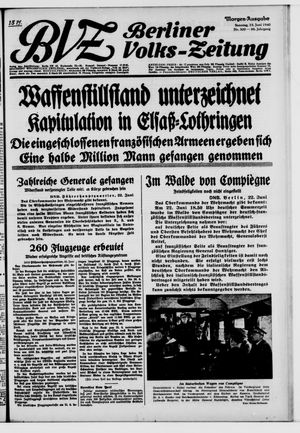 Berliner Volkszeitung vom 23.06.1940
